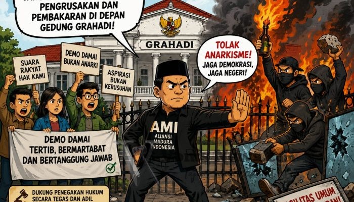 AMI Kutuk Keras Dugaan Pengrusakan dan Upaya Pembakaran Saat Aksi Demonstrasi di Depan Gedung Grahadi