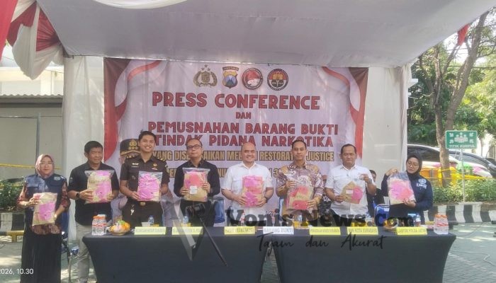469 Perkara Narkotika Diselesaikan Lewat Restorative Justice, Polrestabes Surabaya Musnahkan Barang Bukti dan Tegaskan Komitmen Berantas Bandar
