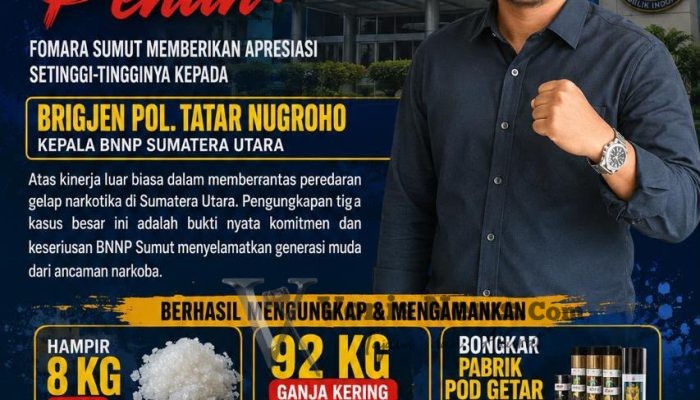 Pukulan Telak bagi Bandar Narkoba! FOMARA Sumut Puji Kinerja Kepala BNNP Sumut Bongkar Sabu, Ganja, hingga Pabrik Pod Getar