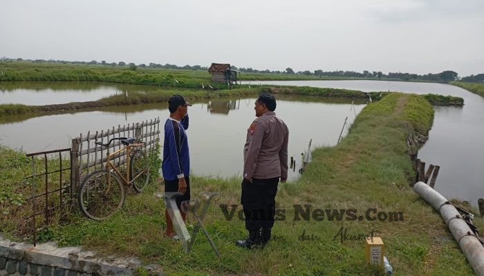 Polsek Duduksampeyan Monitoring Tambak Ikan di Wadak Kidul, Perkuat Ketahanan Pangan Nasional