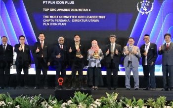 Dua Penghargaan TOP GRC Awards 2026 Kembali Diraih, Tegaskan Komitmen PLN Icon Plus pada Tata Kelola