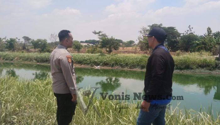 Polsek Benjeng Cek Tambak Perikanan di Desa Banter, Dukung Ketahanan Pangan