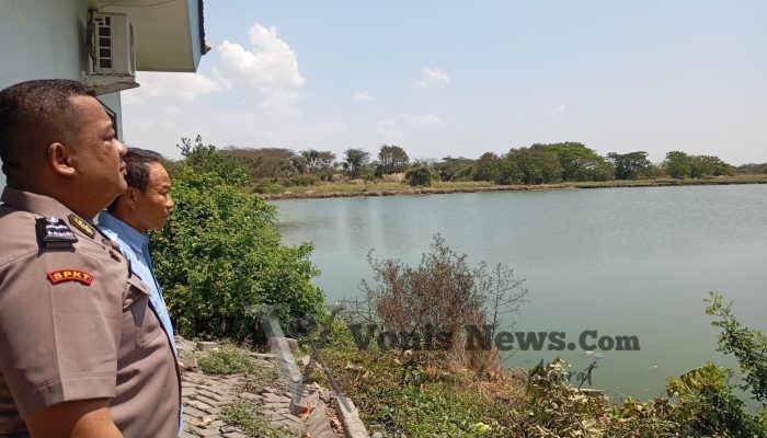 Polsek Duduksampeyan Cek Tambak Desa Tebaloan, Dukung Ketahanan Pangan dan Swasembada Pangan