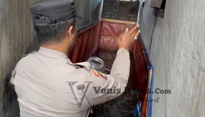 Polsek Kawasan Pelabuhan Gresik Cek Kolam Budidaya Ikan, Dukung Ketahanan Pangan
