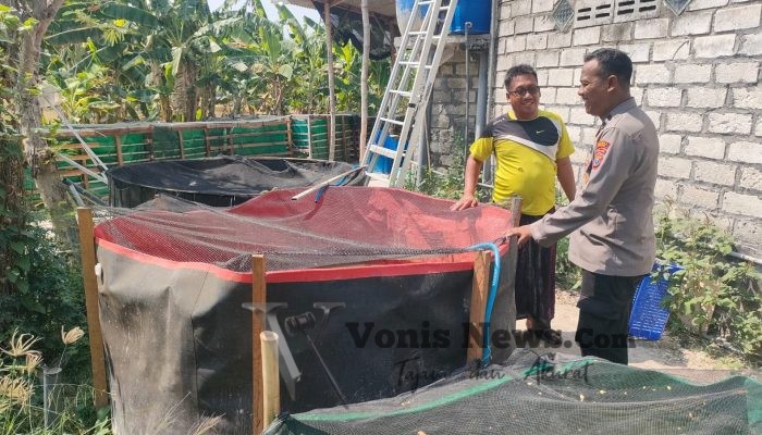 Polsek Sidayu Cek Kolam Lele di Ngawen, Dukung Ketahanan Pangan Nasional