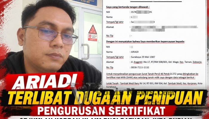 Diduga Rugikan Korban Rp176 Juta, Ariadi Dipertanyakan soal Pengurusan Sertifikat Tanah