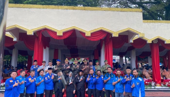 DPD KNPI Labuhanbatu Hadiri Peringatan Sumpah Pemuda di Lapangan Ika Bina Bersama Forkopimda