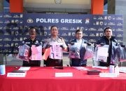 Polres Gresik Ringkus 11 Tersangka Curanmor, Empat Motor Curian Dikembalikan kepada Korban