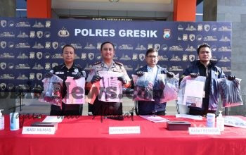Polres Gresik Ringkus 11 Tersangka Curanmor, Empat Motor Curian Dikembalikan kepada Korban